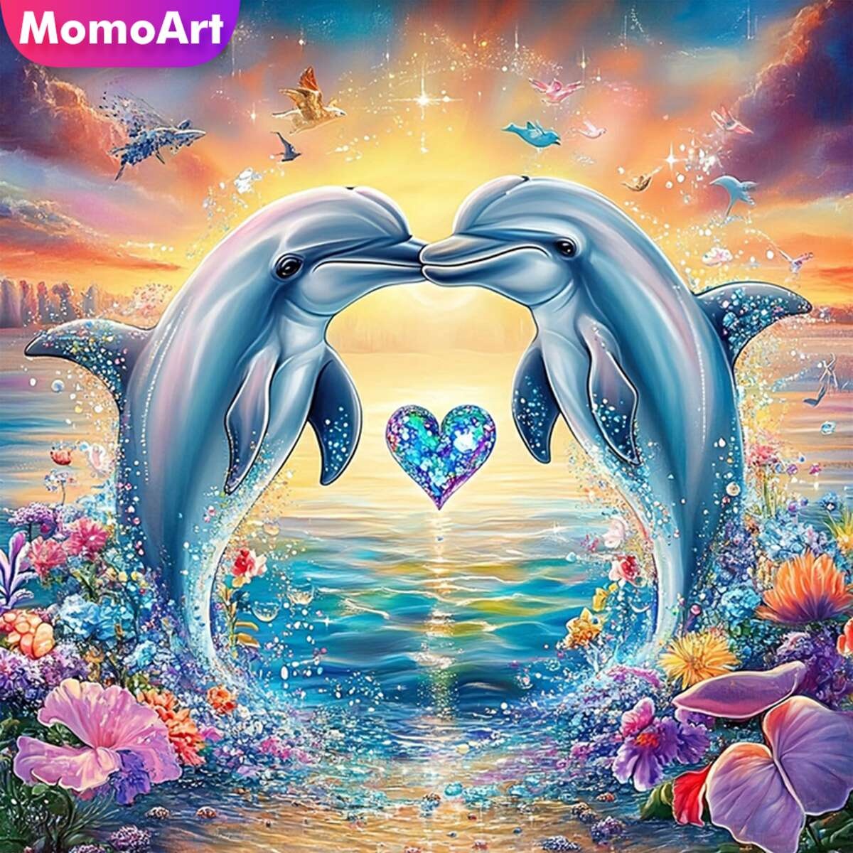 Photo Mosaic Print - Momoart Новое поступление алмазная живопись Дельфин