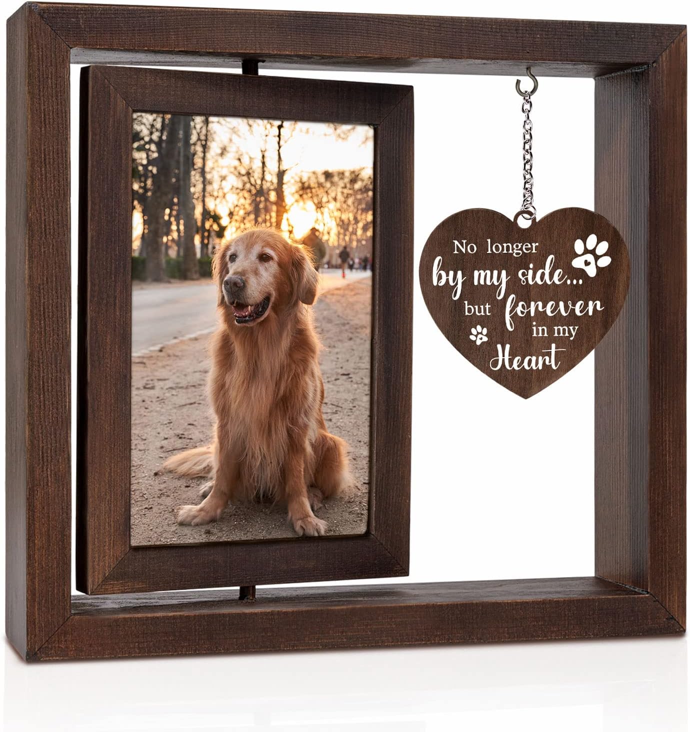 Engraved Wood Frame - Фоторамка для памяти о питомце (собаке/кошке),