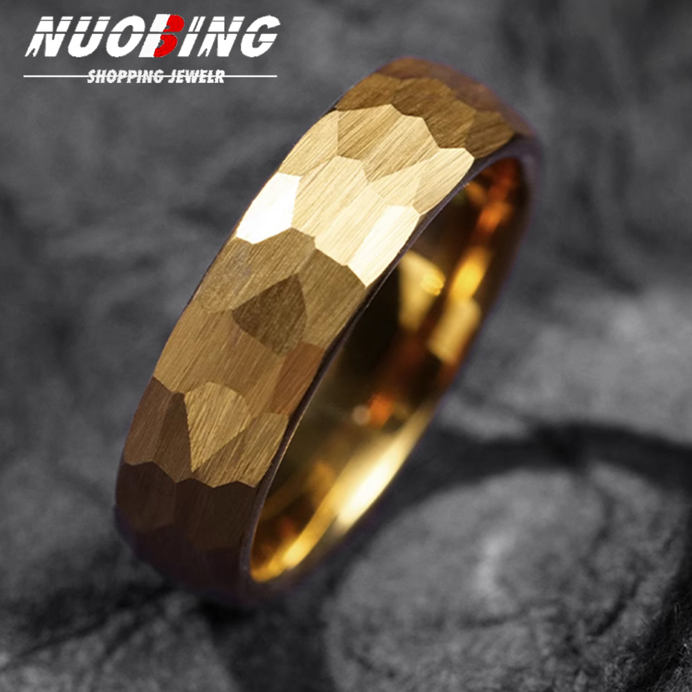 Initial Ring Custom - Кованые многогранные титановые кольца для мужчин