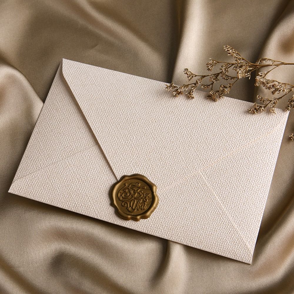 Wax Seal Letter Kit - 10 шт., простой ретро-конверт с льняной