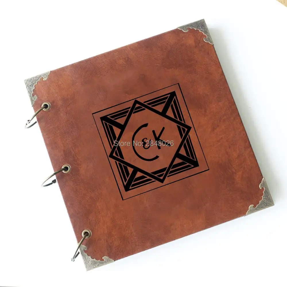Custom Photo Book - 50-страничный кожаный фотоальбом с гравировкой в
