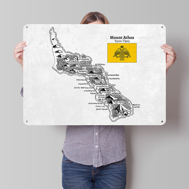 Custom Map Poster - Постер с нарисованной вручную картой Афонской
