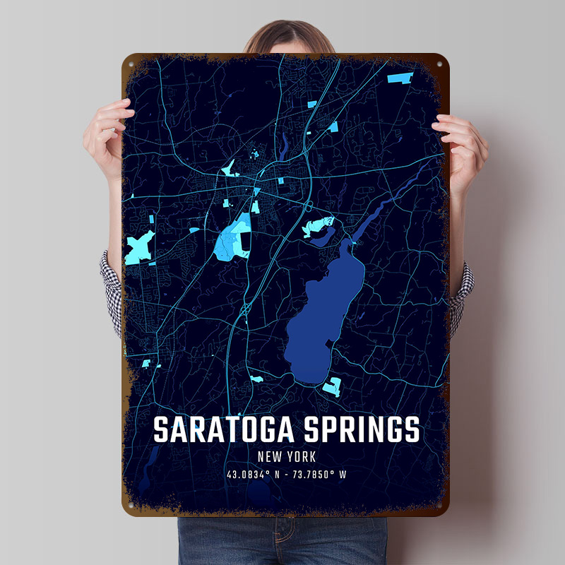 Постер с картой города Саратог – обзор и цена Custom Map Poster