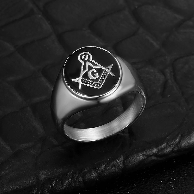 Мужское винтажное масонское ко – обзор и цена Initial Ring Custom
