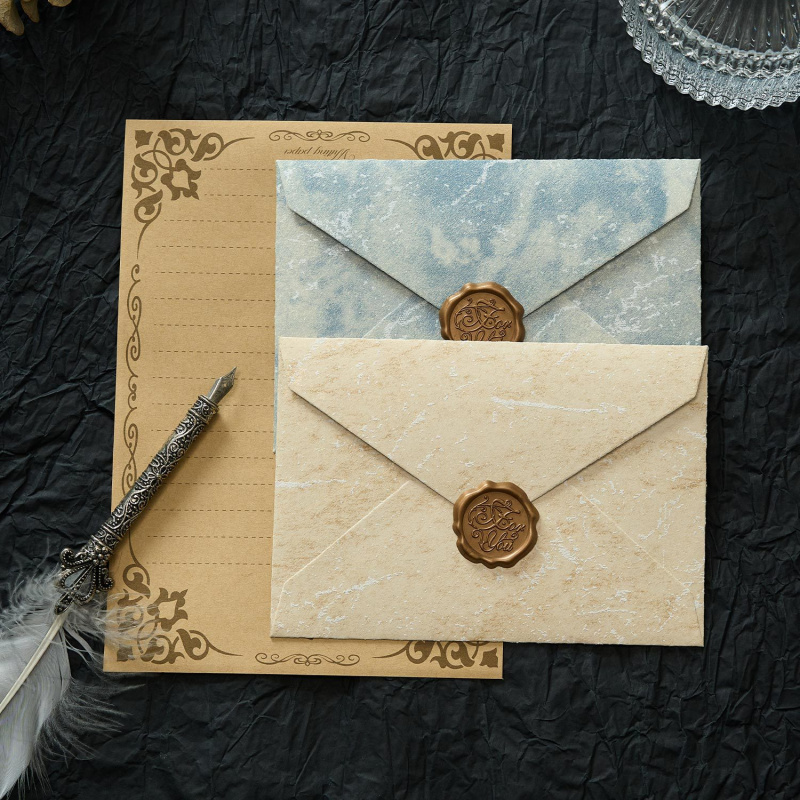 5 шт., конверт с позолоченными – обзор и цена Wax Seal Letter Kit
