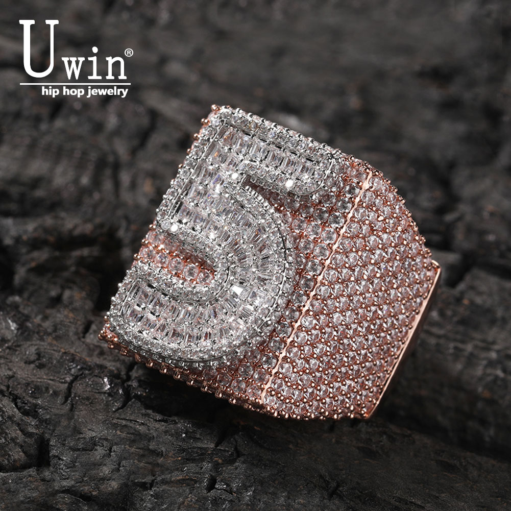 Кольца Uwin Big Square Custom  – обзор и цена Initial Ring Custom