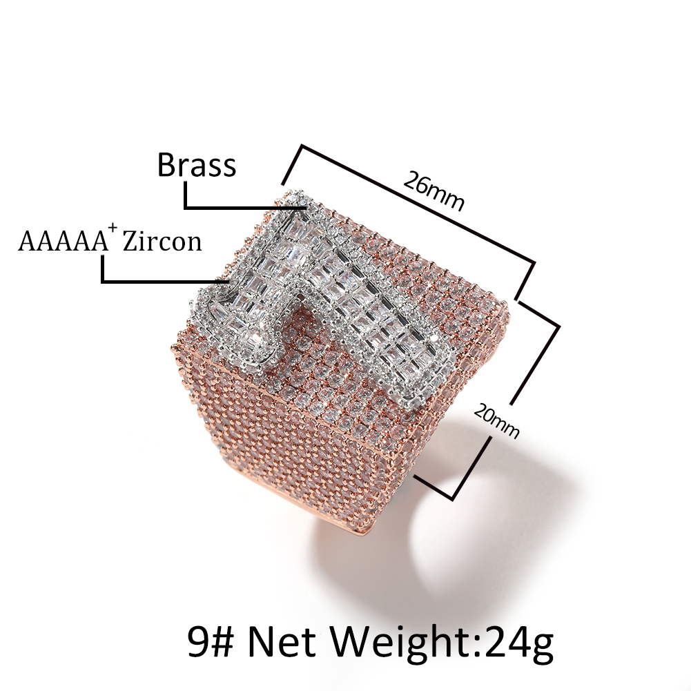 Кольца Uwin Big Square Custom  – обзор и цена Initial Ring Custom