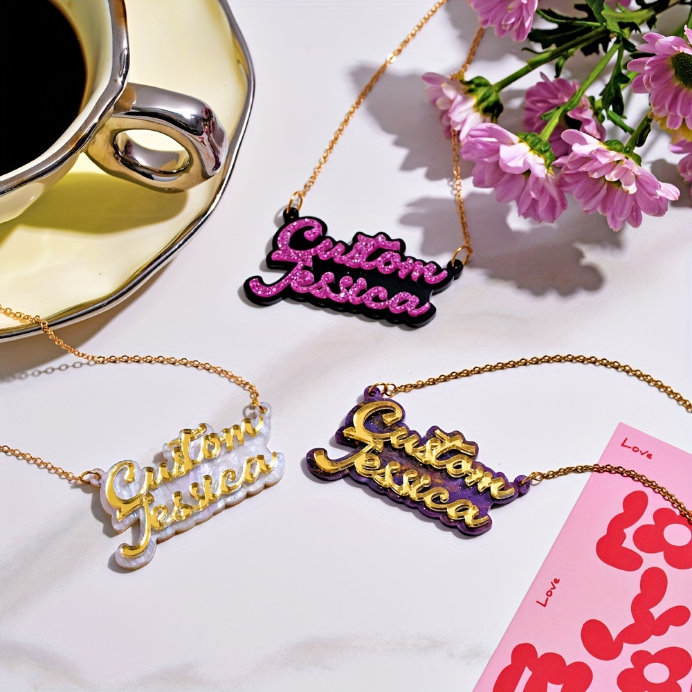 Персонализированное двухслойно – обзор и цена Name Necklace Custom