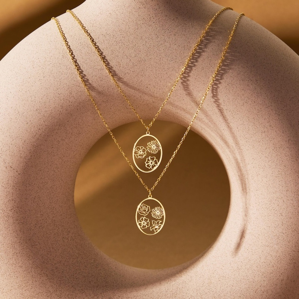Персонализированное ожерелье с – обзор и цена Birth Flower Necklace