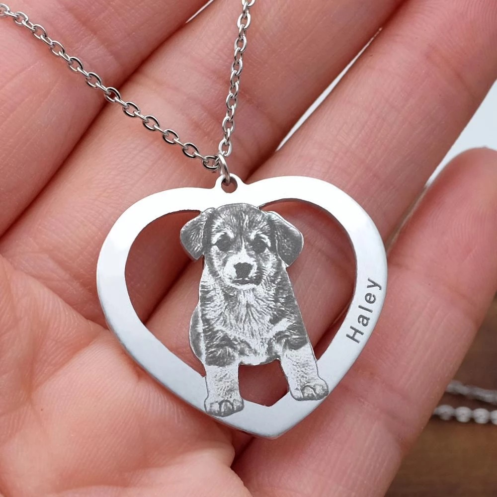 Персонализированное ожерелье с – обзор и цена Pet Portrait Custom