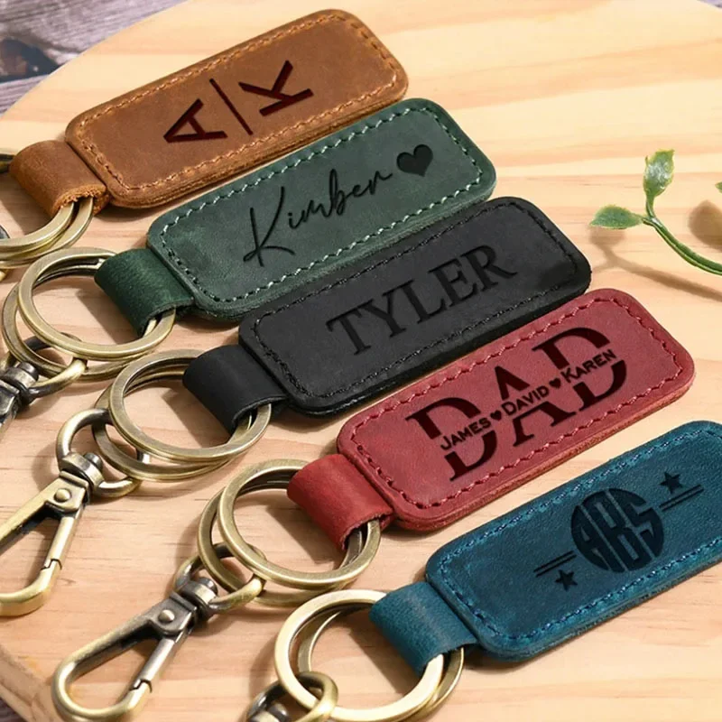 Кожаный брелок с лазерным лого – обзор и цена Initial Ring Custom