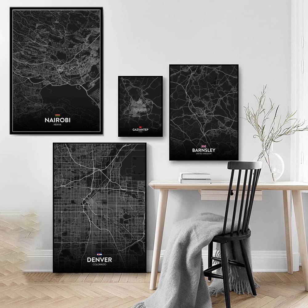 Париж, Лондон, Нью-Йорк, карта – обзор и цена Custom Map Poster