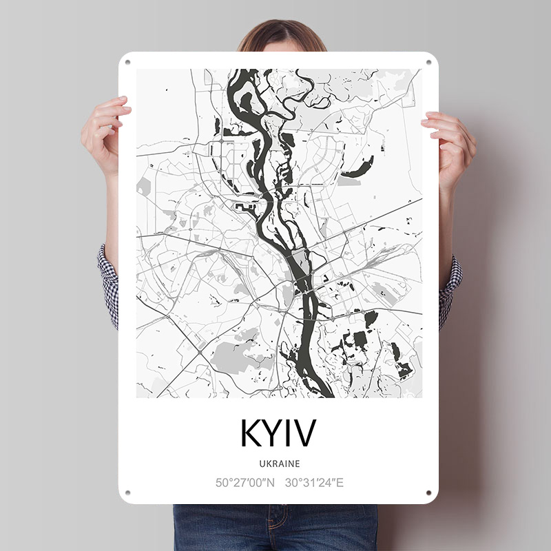 Плакат с картой Киева, на зака – обзор и цена Custom Map Poster