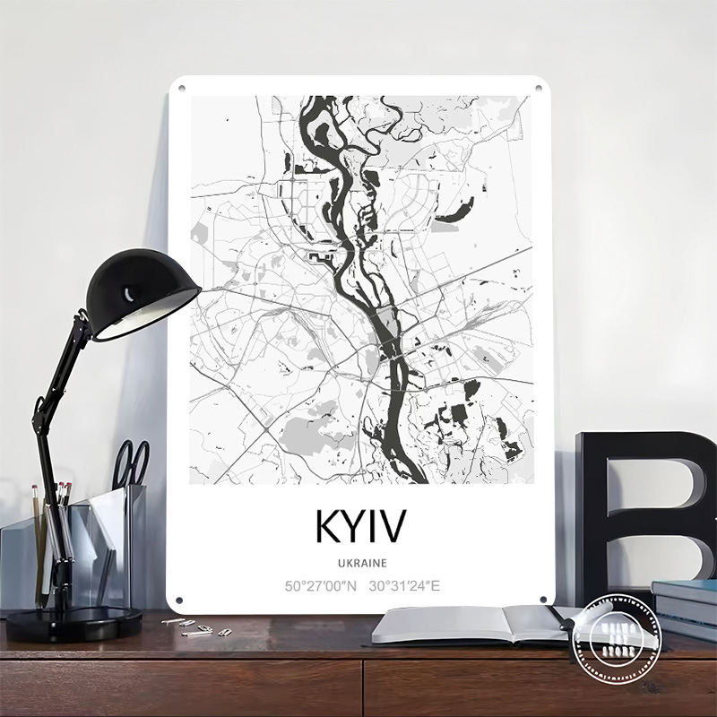Плакат с картой Киева, на зака – обзор и цена Custom Map Poster