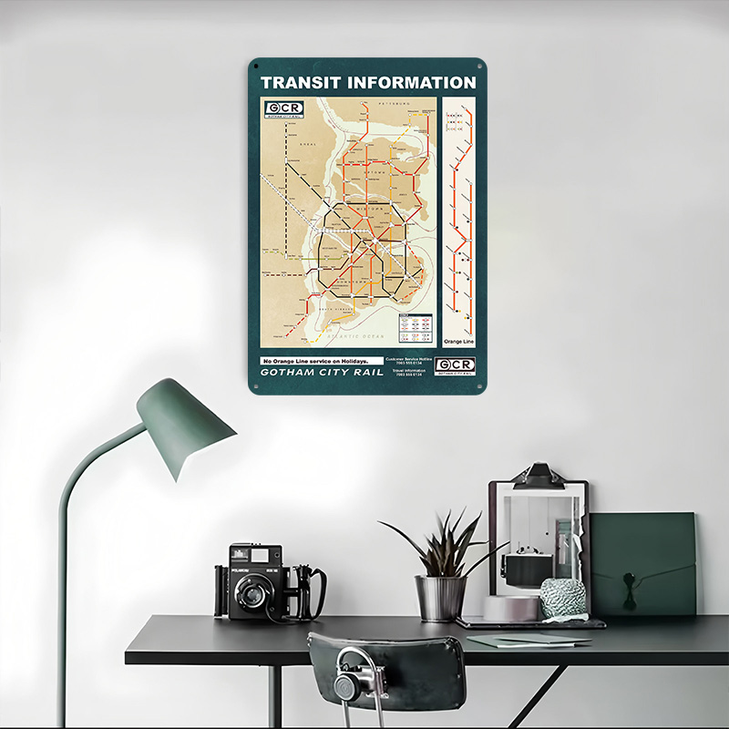 Карта города Готэма, печатный  – обзор и цена Custom Map Poster