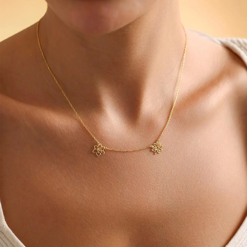 Ожерелье с цветами рождения по – обзор и цена Birth Flower Necklace